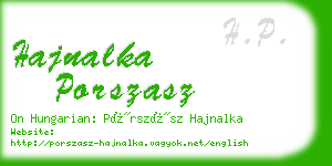 hajnalka porszasz business card